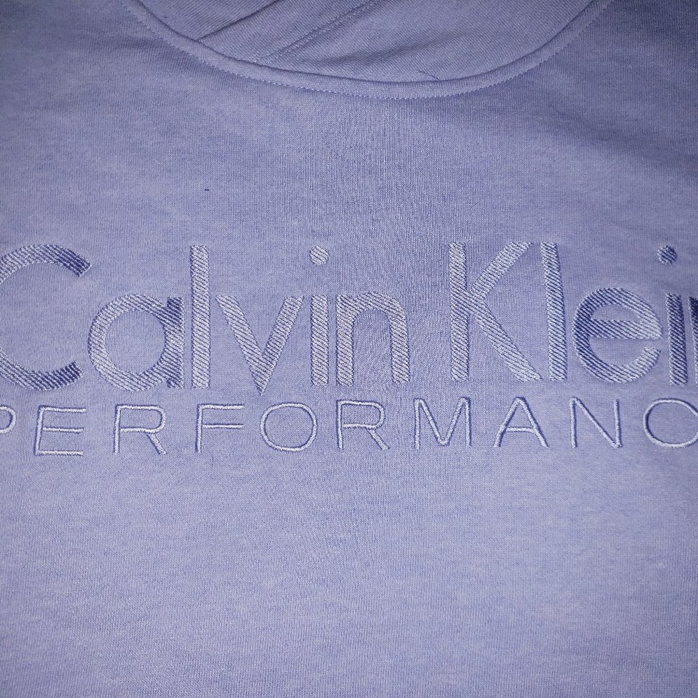 Calvin Klein Performance Embroidered Logo Dolman 3/4  Sleeve Sweatshirt Lilac - Picture 2 of 8